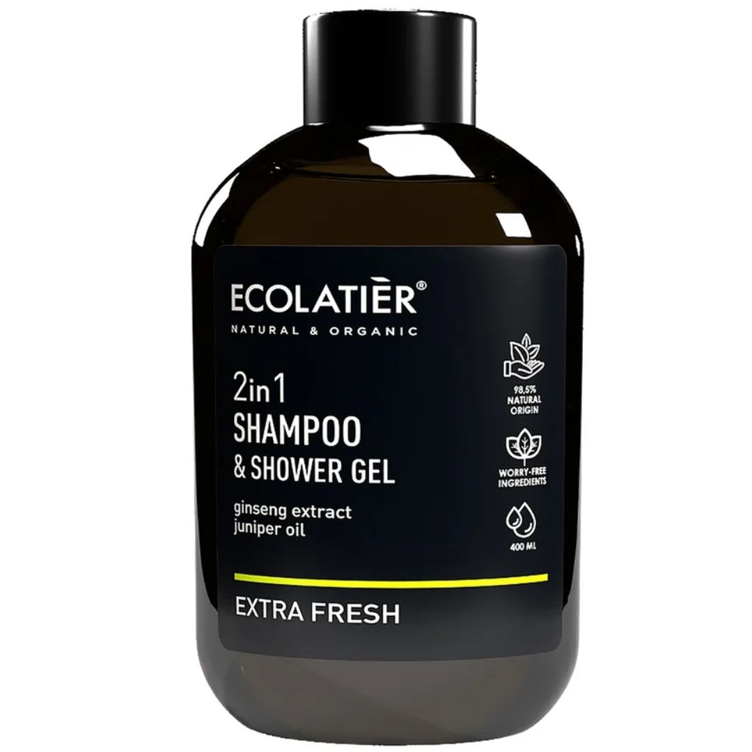 Шампоан и душ гел, 2 в 1 extra fresh ecolatier, 400 мл.